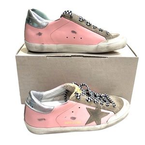 Gently worn Golden Goose pink sneakers